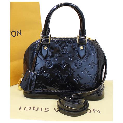 black shiny louis vuitton bag|louis vuitton vernis bag.